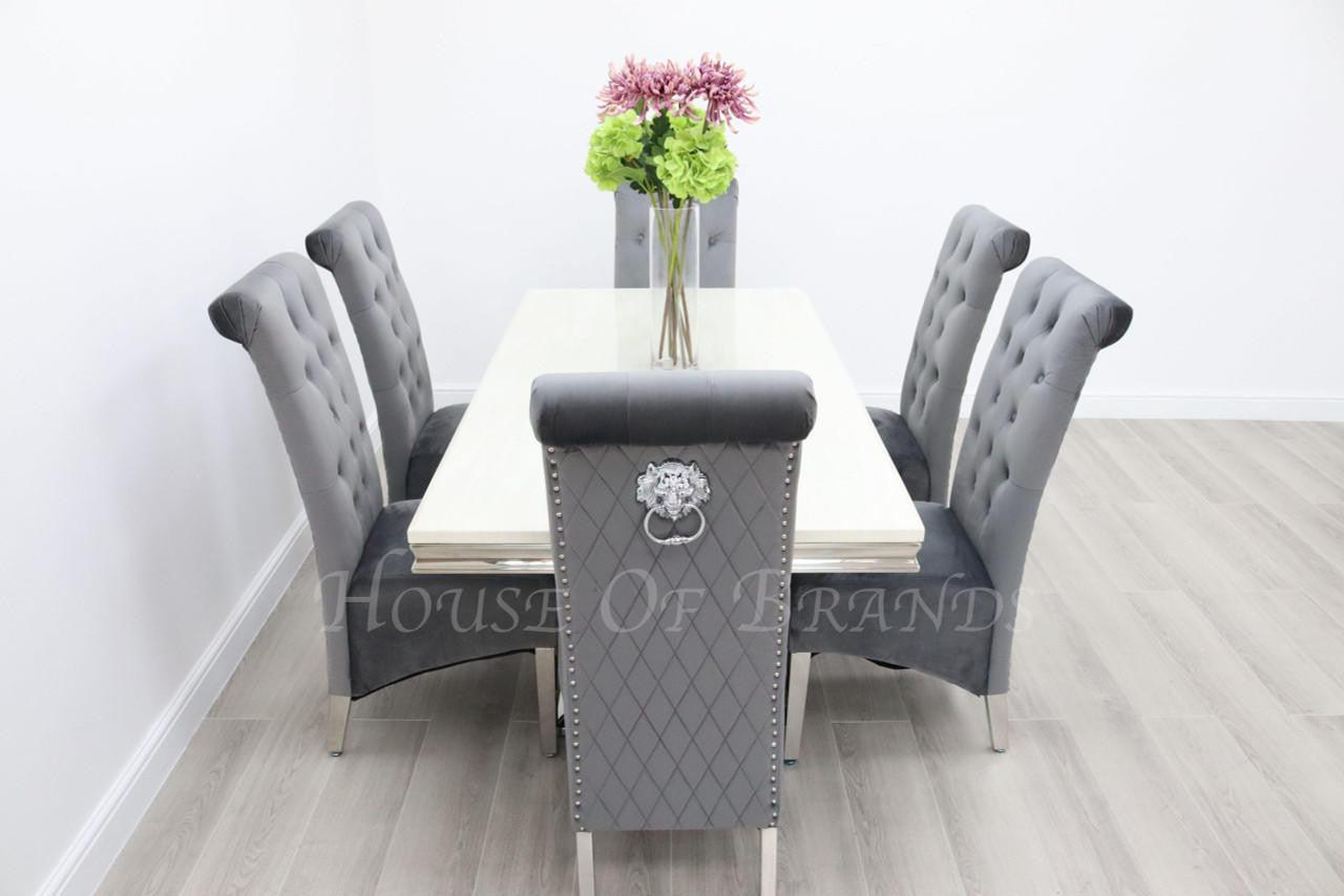 House Of Brands Sicily Table andamp; 6 Leon Chairs