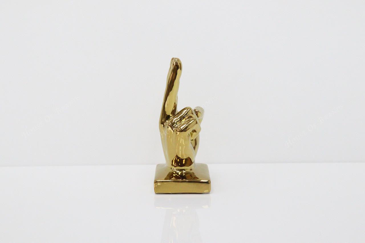 House Of Brands Small Peace Hand -Gold 