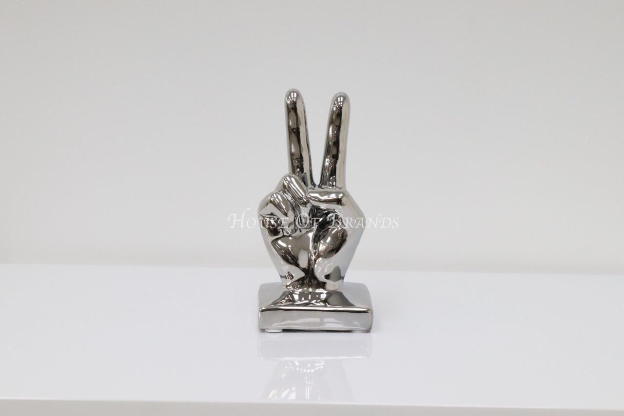 House Of Brands Small Peace Hand -Silver