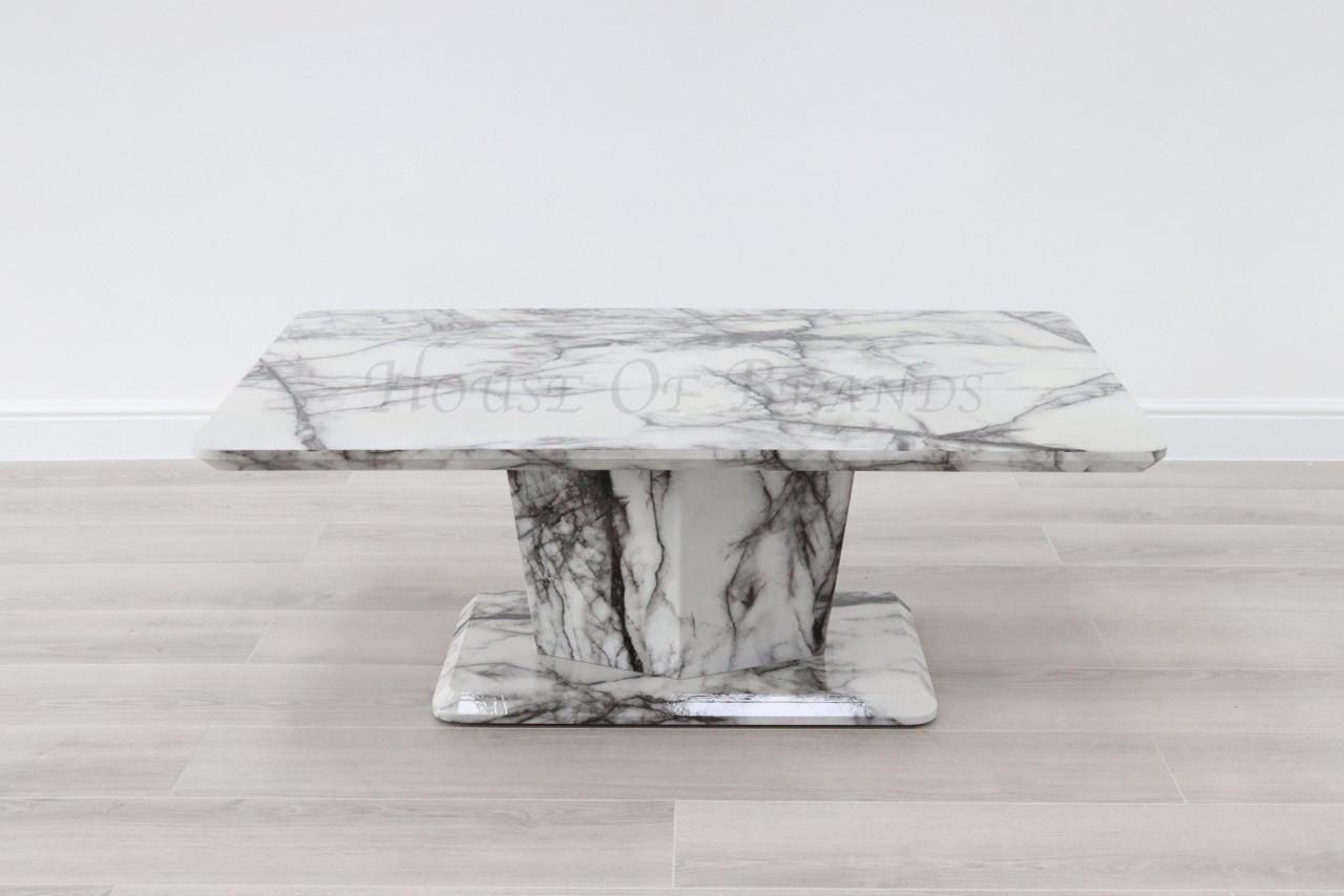 House Of Brands Nantes Black andamp; White Marble Effect Coffee Table