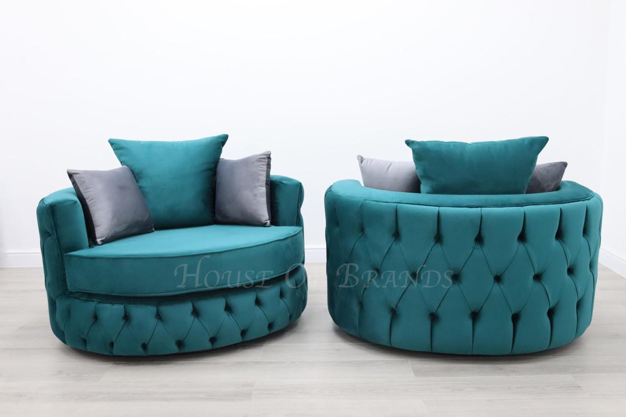 House Of Brands Fully Upholstered Swivel Chair 