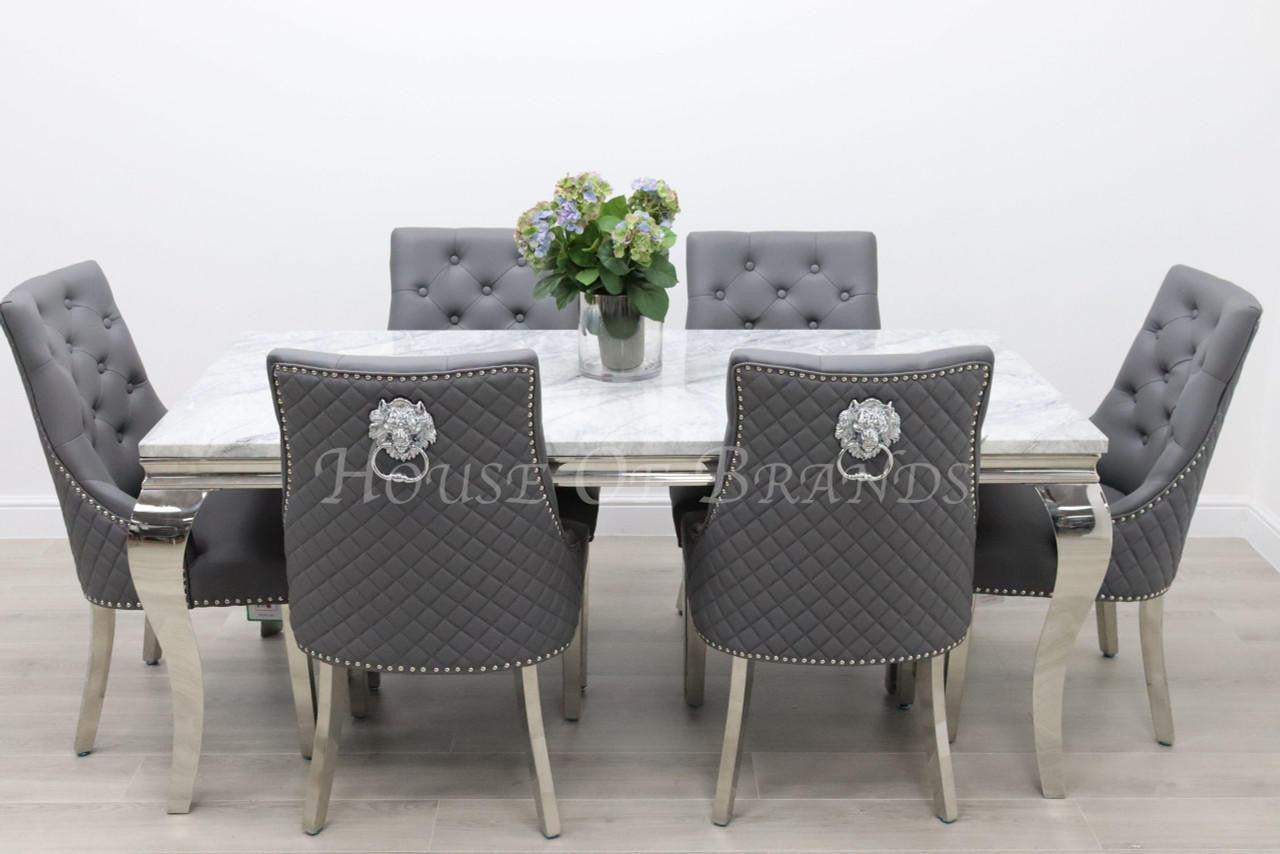 House Of Brands 1.8m Rome and 6 Berlin Leather Chairs