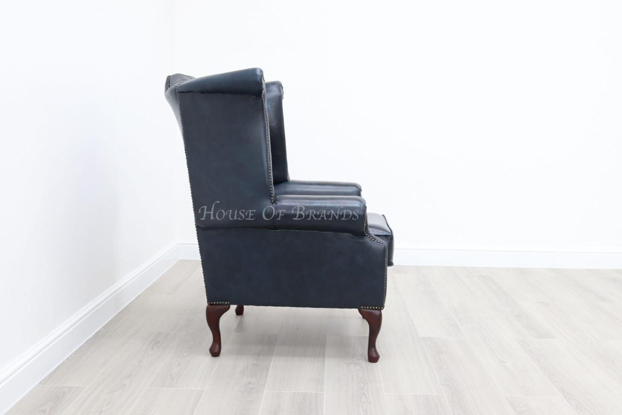 House Of Brands Queen Anne Genuine Leather Chair